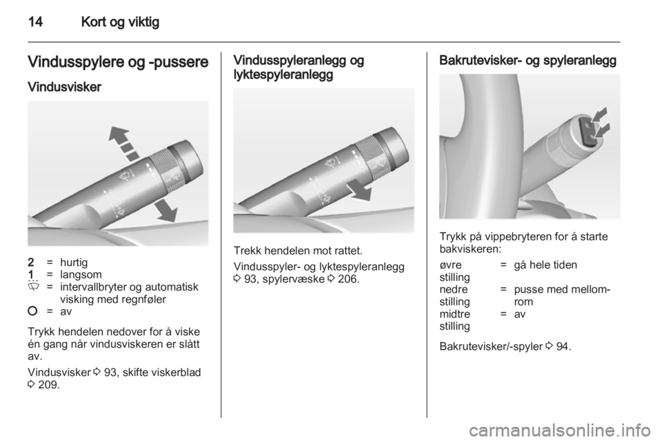 OPEL ZAFIRA TOURER 2012 Instruksjonsbok OPEL ZAFIRA TOURER 2012 Instruksjonsbok