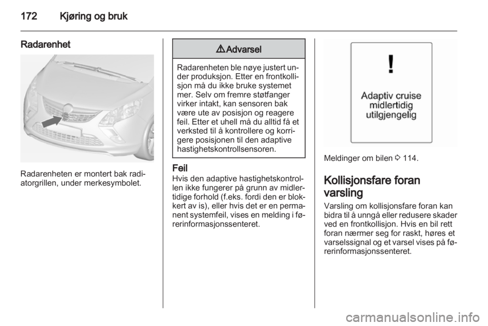 OPEL ZAFIRA TOURER 2012 Instruksjonsbok OPEL ZAFIRA TOURER 2012 Instruksjonsbok