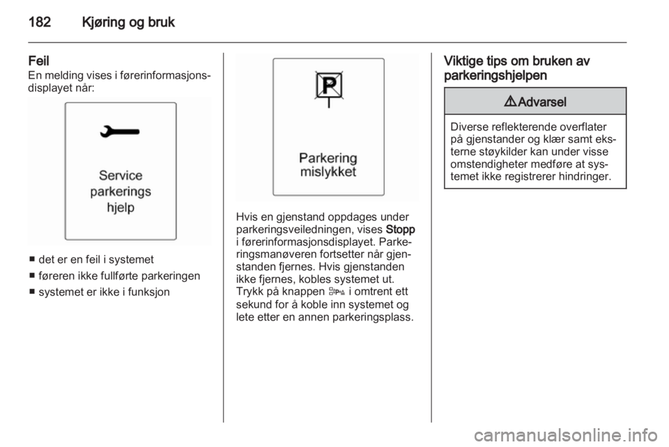 OPEL ZAFIRA TOURER 2012  Instruksjonsbok 
