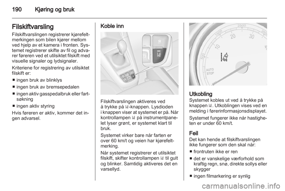 OPEL ZAFIRA TOURER 2012  Instruksjonsbok 