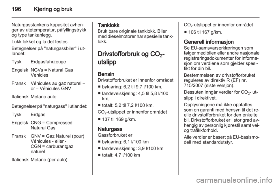 OPEL ZAFIRA TOURER 2012  Instruksjonsbok 
