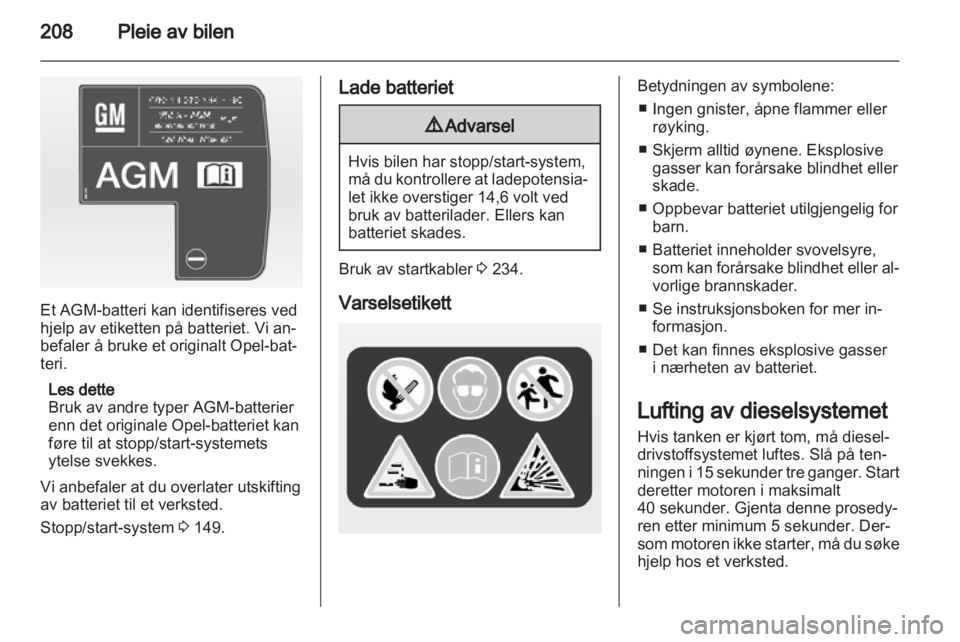 OPEL ZAFIRA TOURER 2012  Instruksjonsbok 