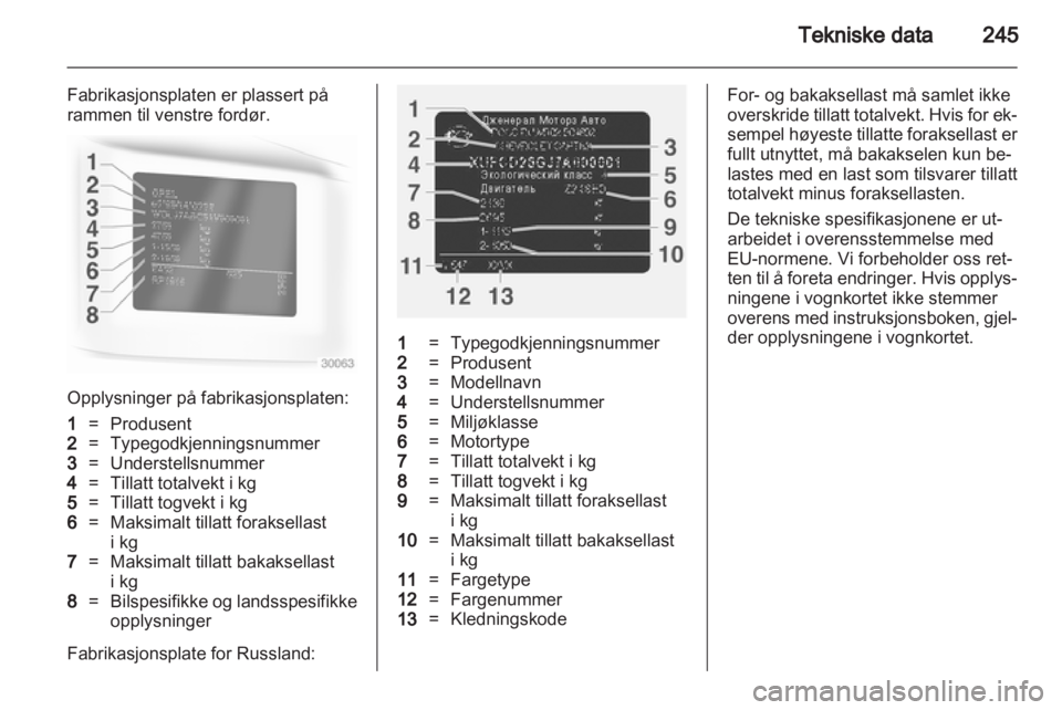 OPEL ZAFIRA TOURER 2012  Instruksjonsbok 