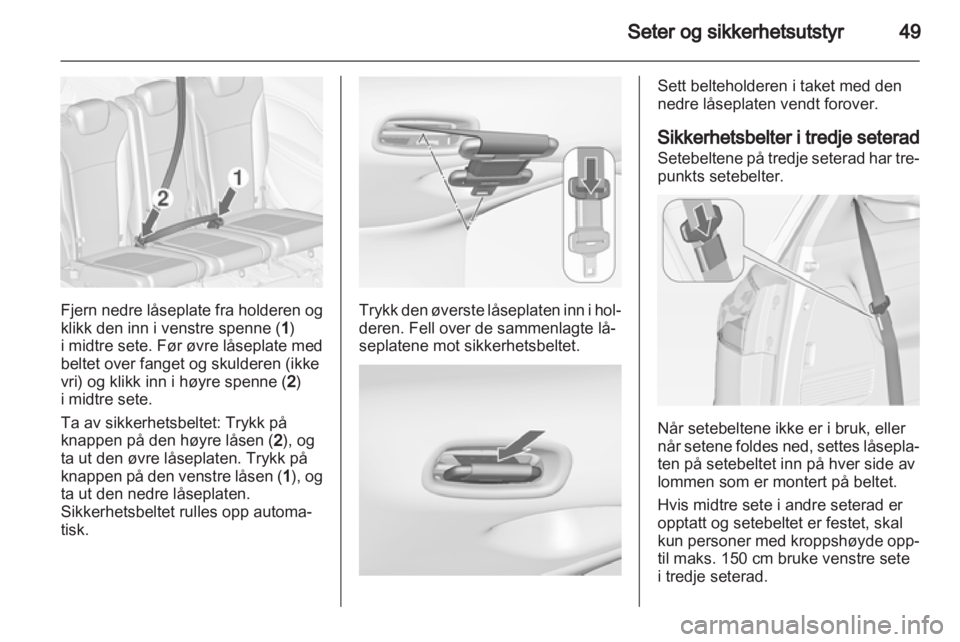 OPEL ZAFIRA TOURER 2012 Instruksjonsbok OPEL ZAFIRA TOURER 2012 Instruksjonsbok
