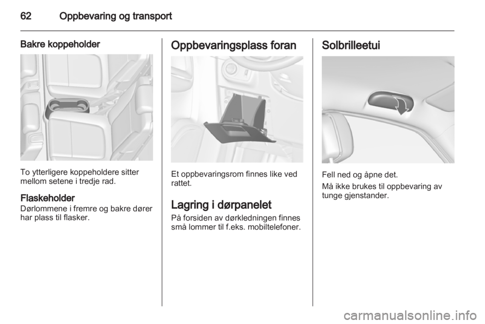 OPEL ZAFIRA TOURER 2012  Instruksjonsbok 