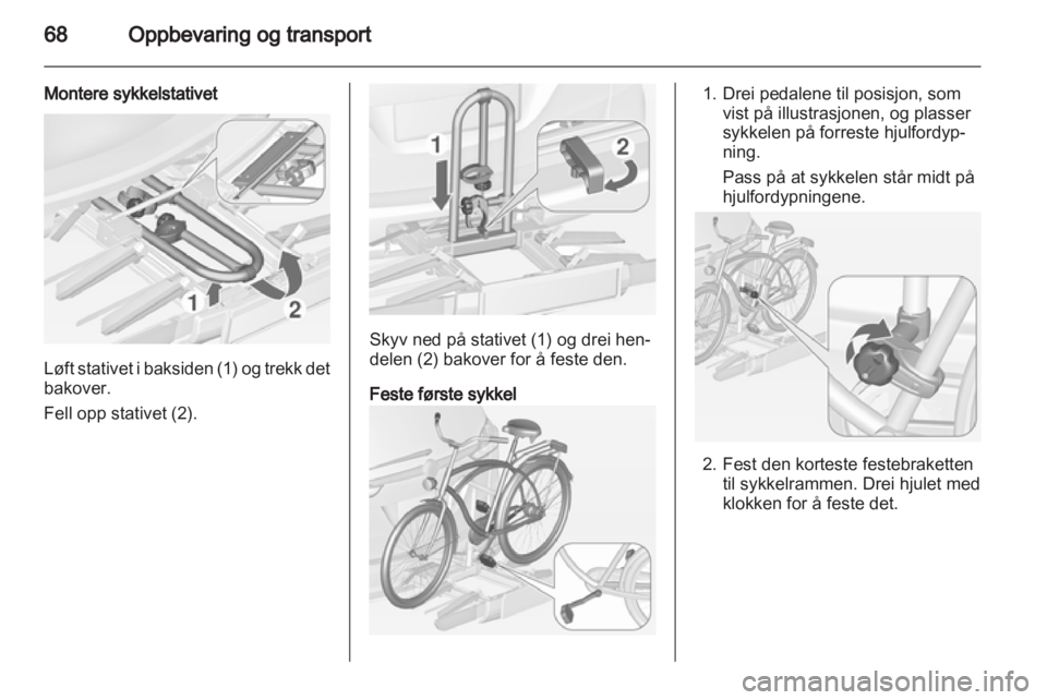 OPEL ZAFIRA TOURER 2012  Instruksjonsbok 
