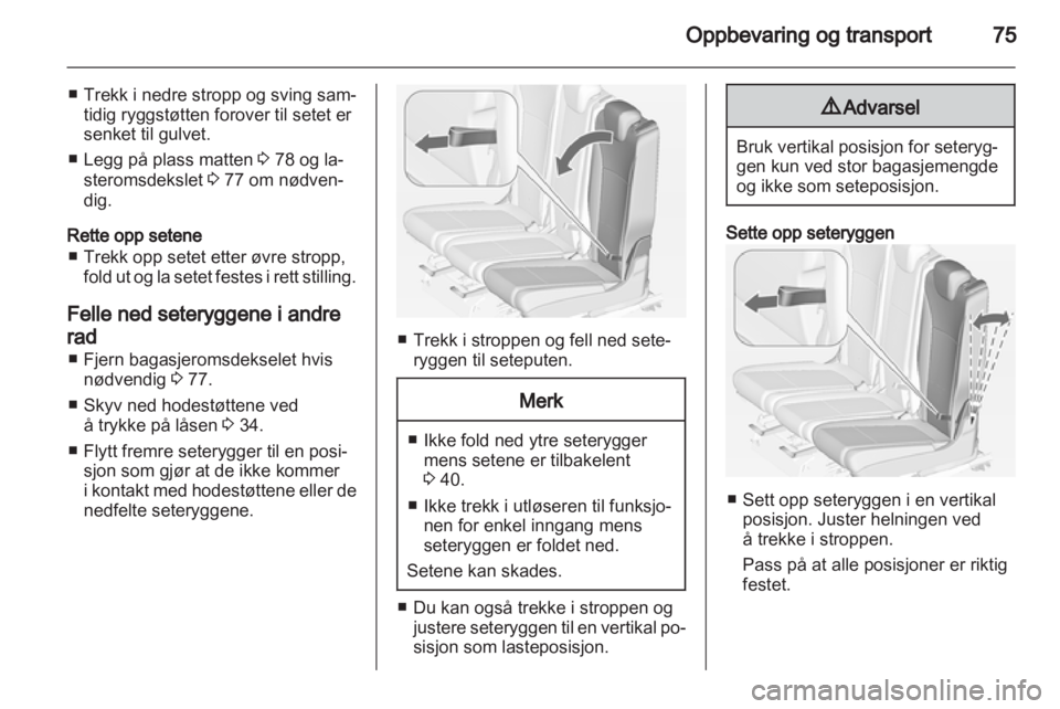 OPEL ZAFIRA TOURER 2012  Instruksjonsbok 