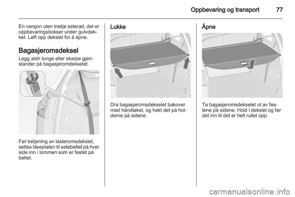 OPEL ZAFIRA TOURER 2012  Instruksjonsbok 