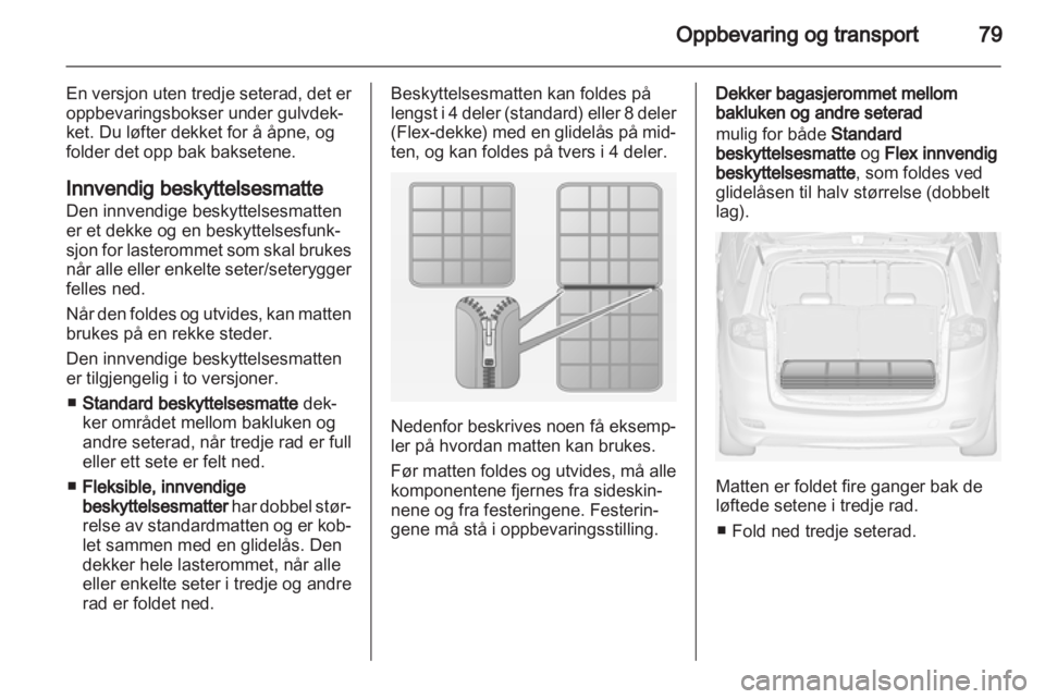 OPEL ZAFIRA TOURER 2012  Instruksjonsbok 