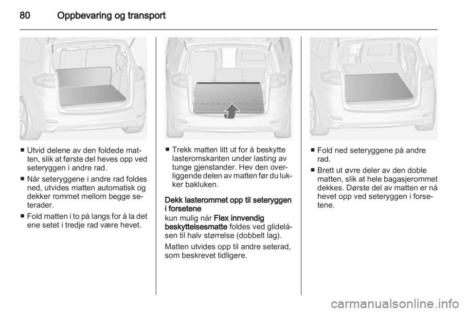 OPEL ZAFIRA TOURER 2012  Instruksjonsbok 