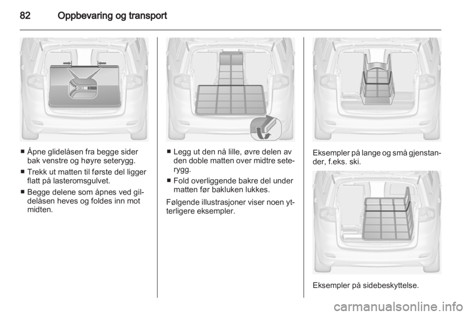 OPEL ZAFIRA TOURER 2012  Instruksjonsbok 