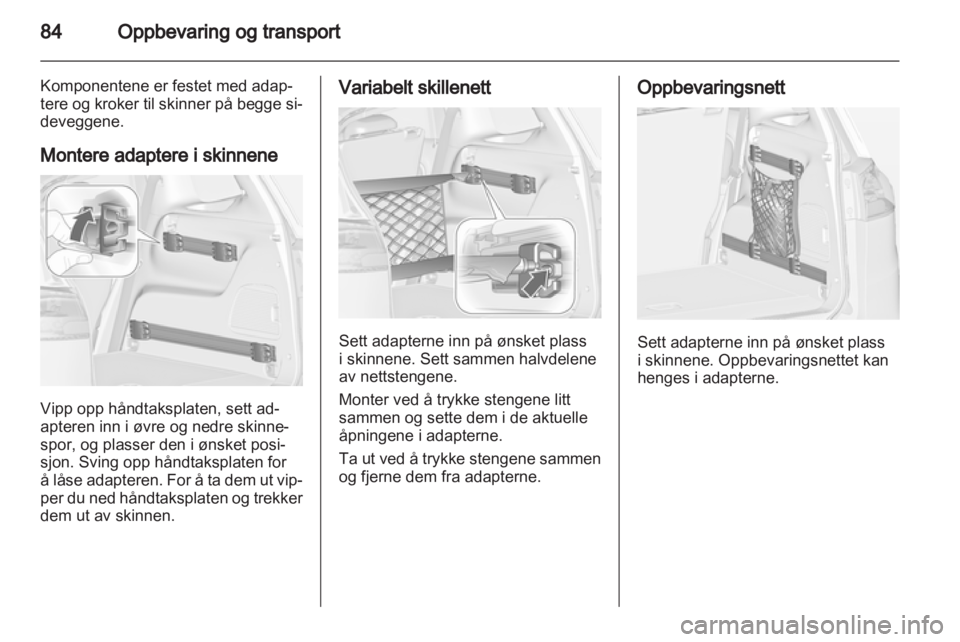 OPEL ZAFIRA TOURER 2012  Instruksjonsbok 