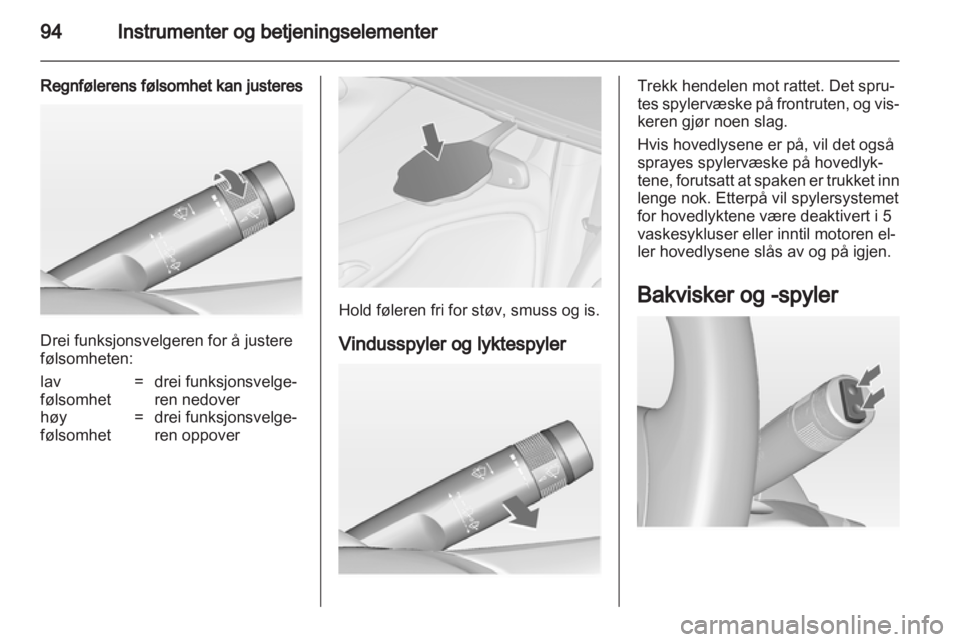 OPEL ZAFIRA TOURER 2012  Instruksjonsbok 