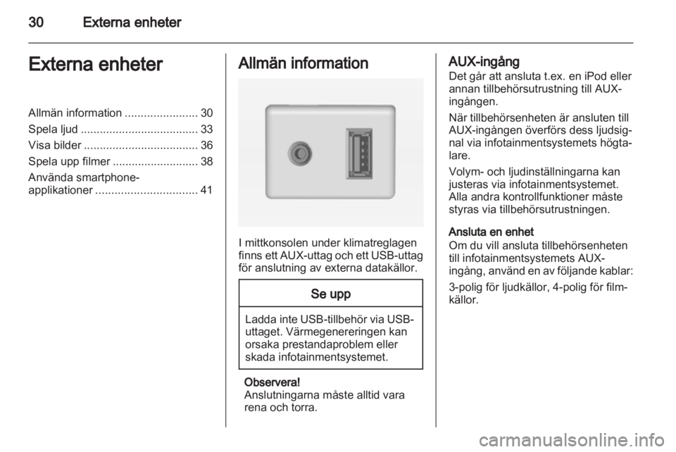 OPEL ADAM 2013.5  Handbok för infotainmentsystem 