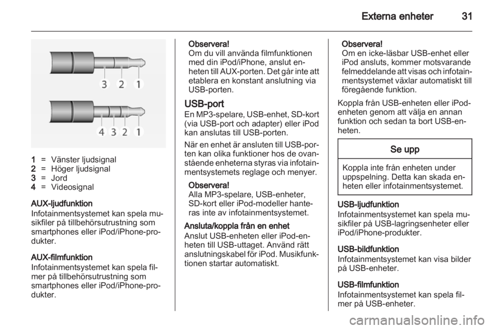 OPEL ADAM 2013  Handbok för infotainmentsystem 