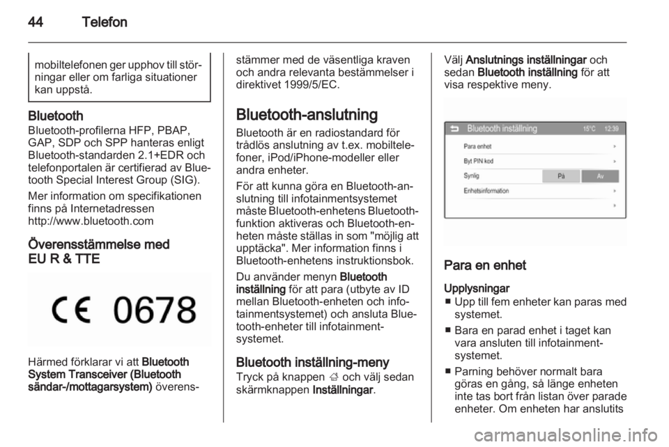 OPEL ADAM 2013  Handbok för infotainmentsystem 