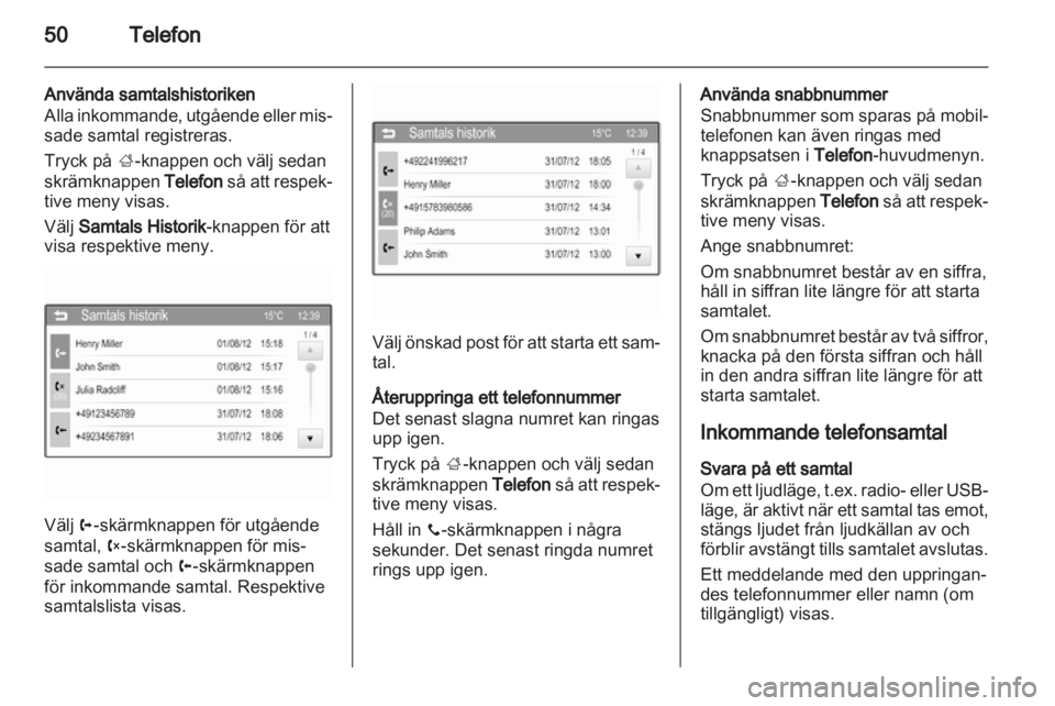 OPEL ADAM 2013.5  Handbok för infotainmentsystem 