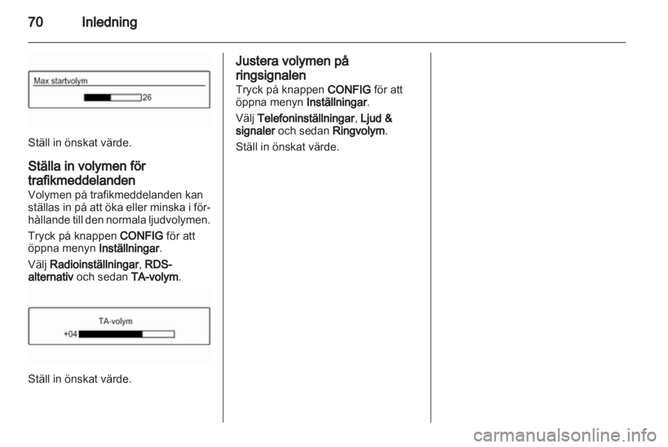 OPEL ADAM 2013 Handbok för infotainmentsystem OPEL ADAM 2013 Handbok för infotainmentsystem