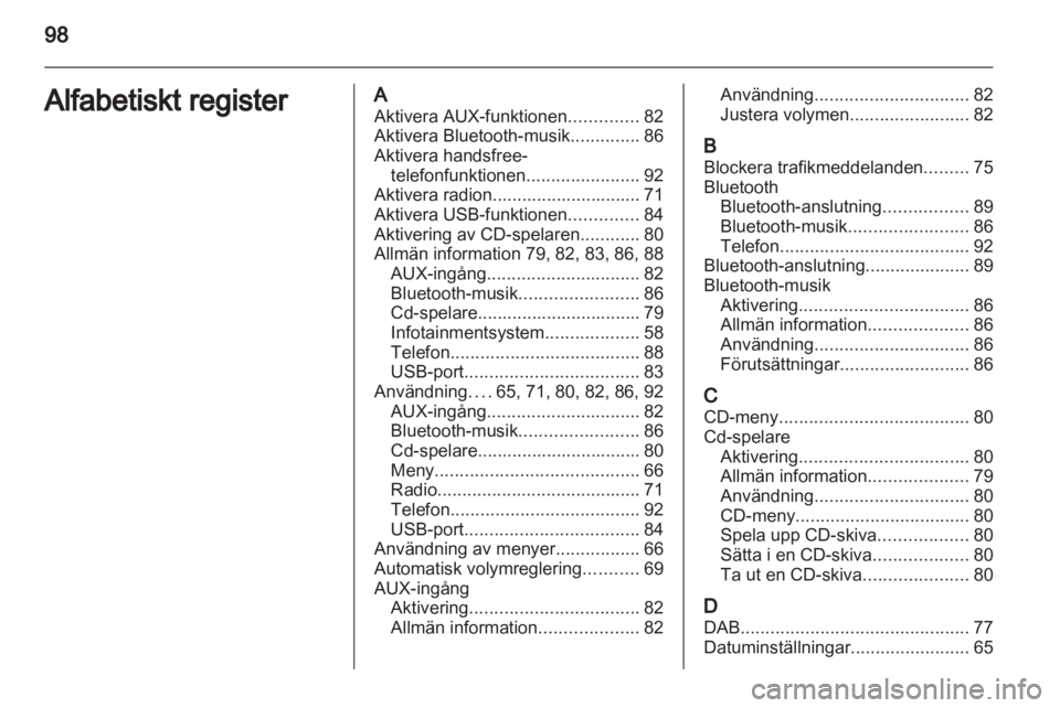 OPEL ADAM 2013  Handbok för infotainmentsystem 