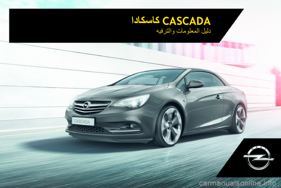 OPEL CASCADA 2017  دليل المعلومات والترفيه CASCADA