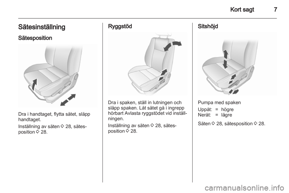 OPEL AGILA 2011  Instruktionsbok 