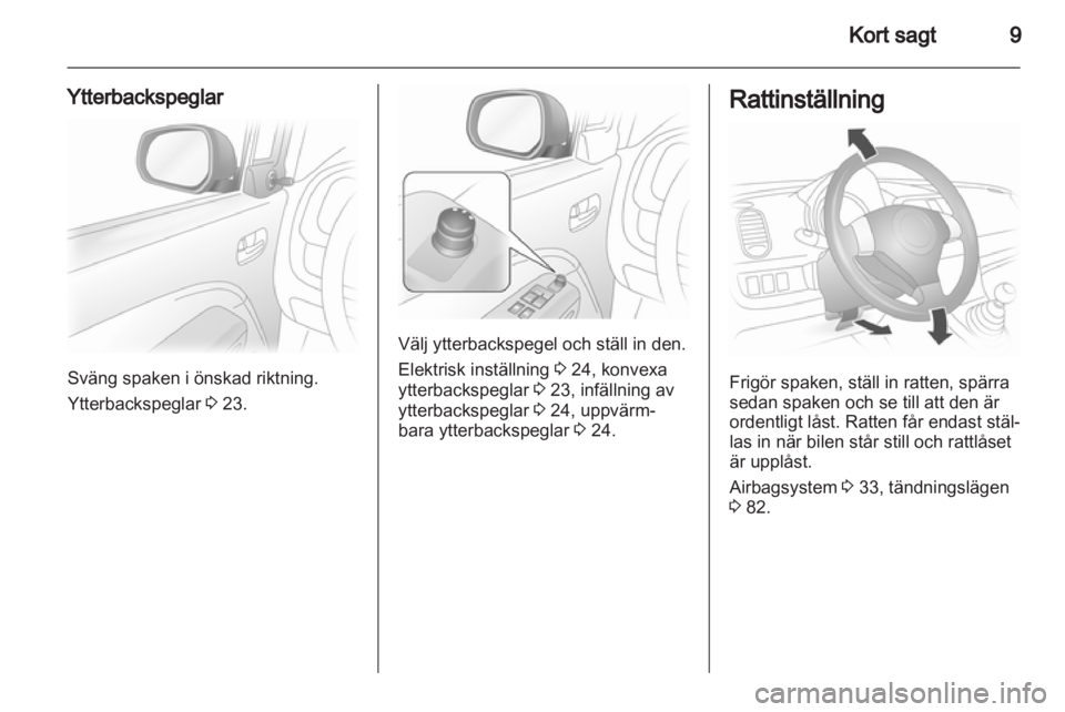 OPEL AGILA 2011  Instruktionsbok 