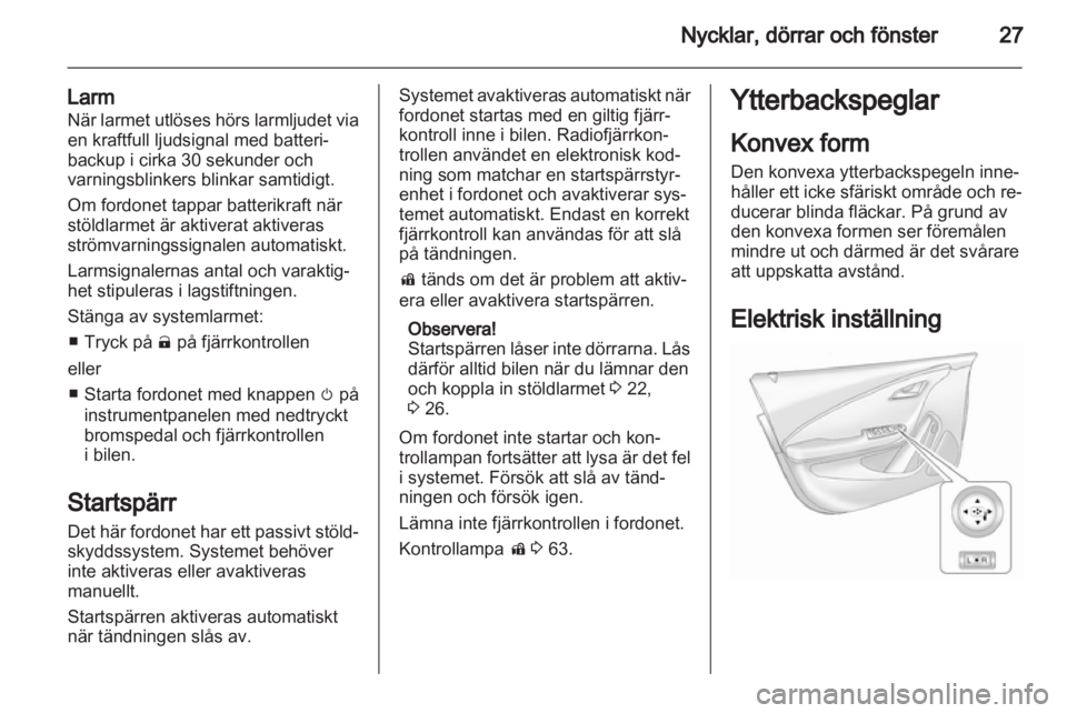 OPEL AMPERA 2012 Instruktionsbok OPEL AMPERA 2012 Instruktionsbok