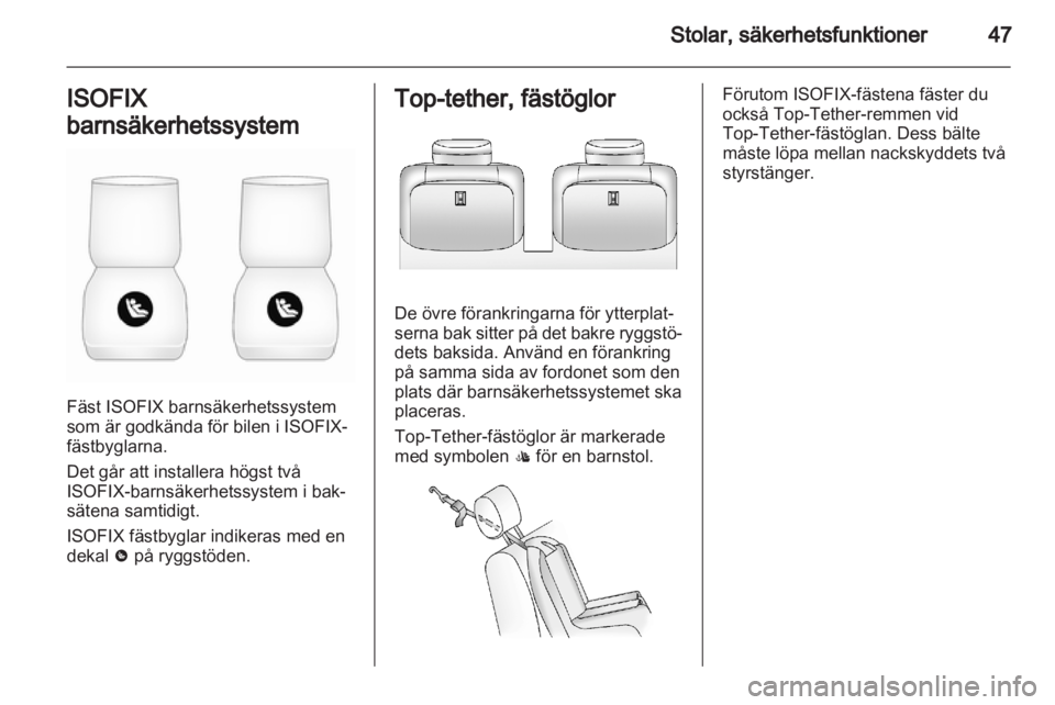 OPEL AMPERA 2012 Instruktionsbok OPEL AMPERA 2012 Instruktionsbok