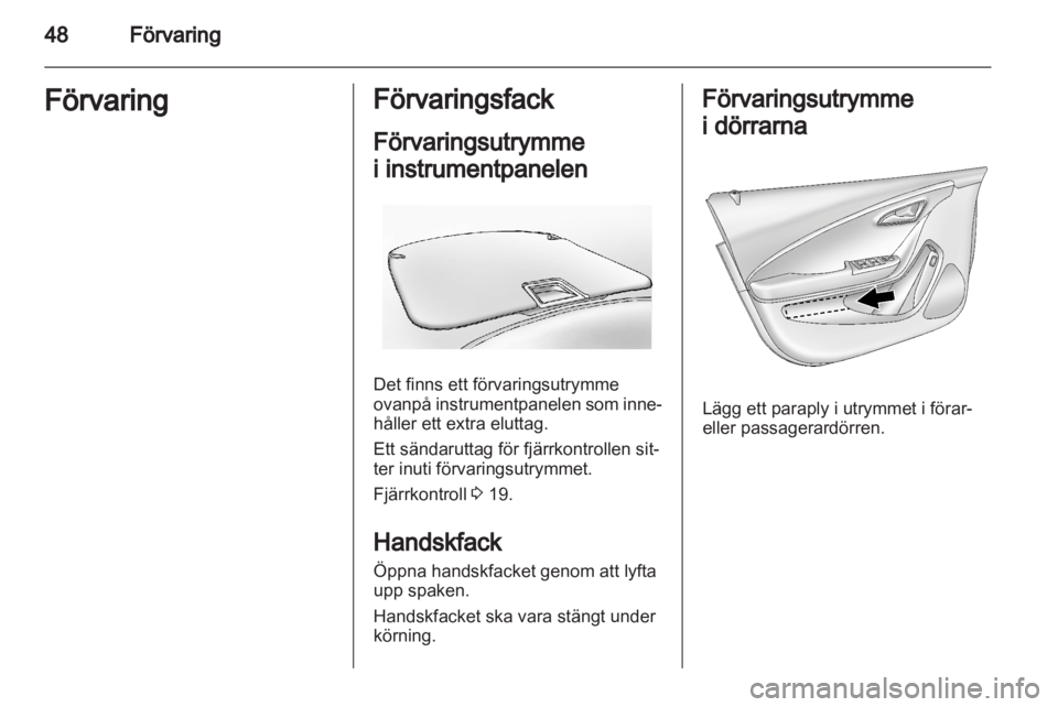 OPEL AMPERA 2012 Instruktionsbok OPEL AMPERA 2012 Instruktionsbok