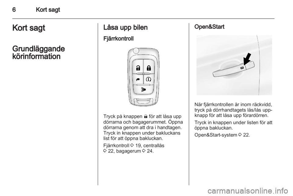 OPEL AMPERA 2012  Instruktionsbok 