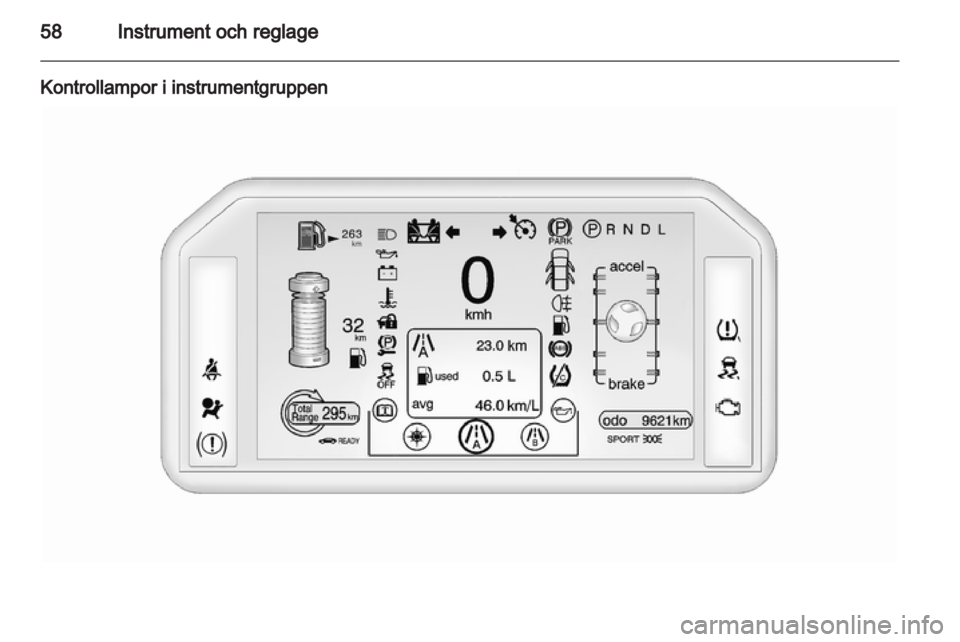 OPEL AMPERA 2012 Instruktionsbok OPEL AMPERA 2012 Instruktionsbok