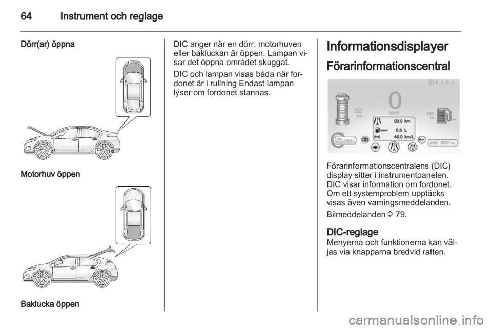OPEL AMPERA 2012 Instruktionsbok OPEL AMPERA 2012 Instruktionsbok