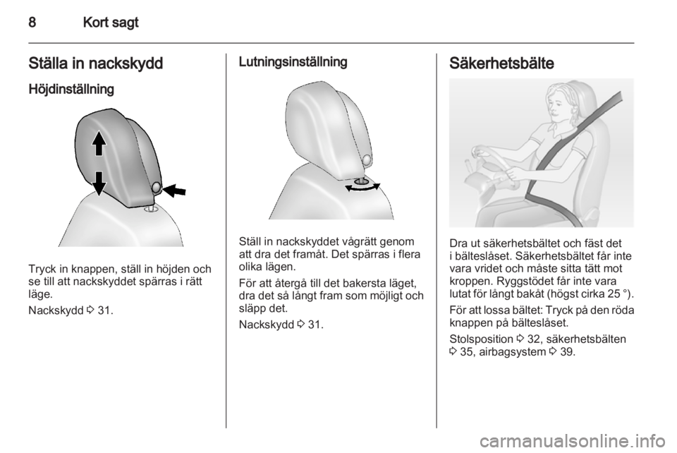 OPEL AMPERA 2012  Instruktionsbok 