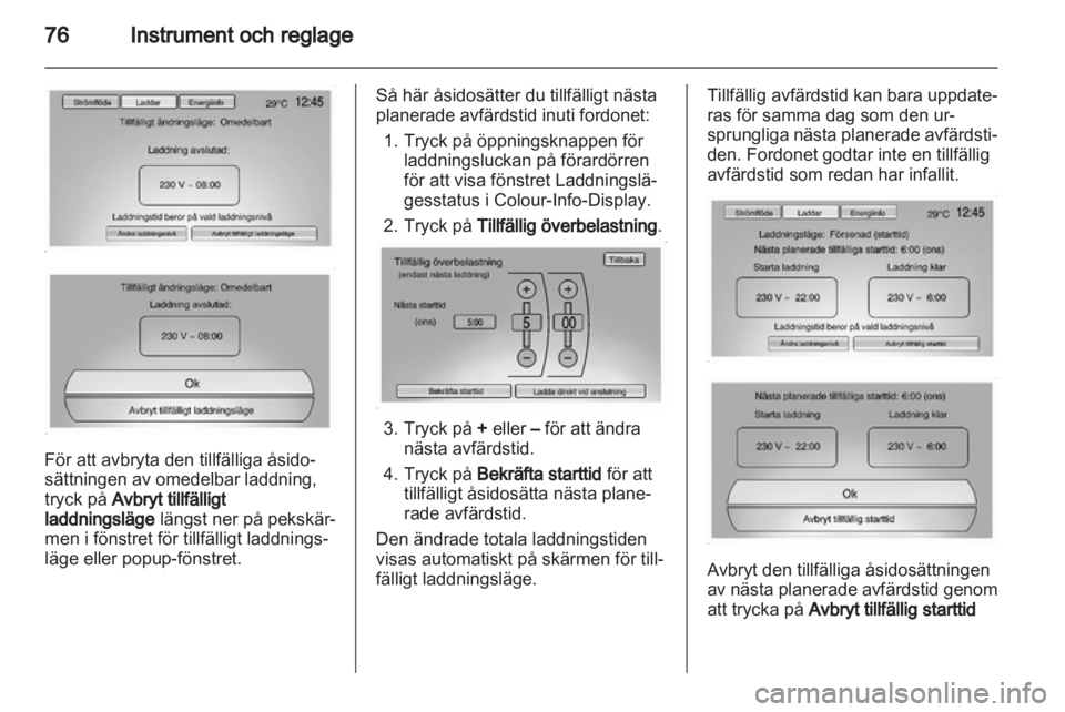 OPEL AMPERA 2012  Instruktionsbok 