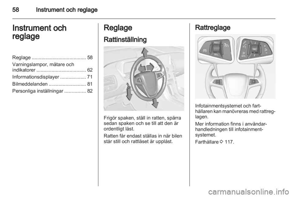 OPEL AMPERA 2012.5 Instruktionsbok OPEL AMPERA 2012.5 Instruktionsbok