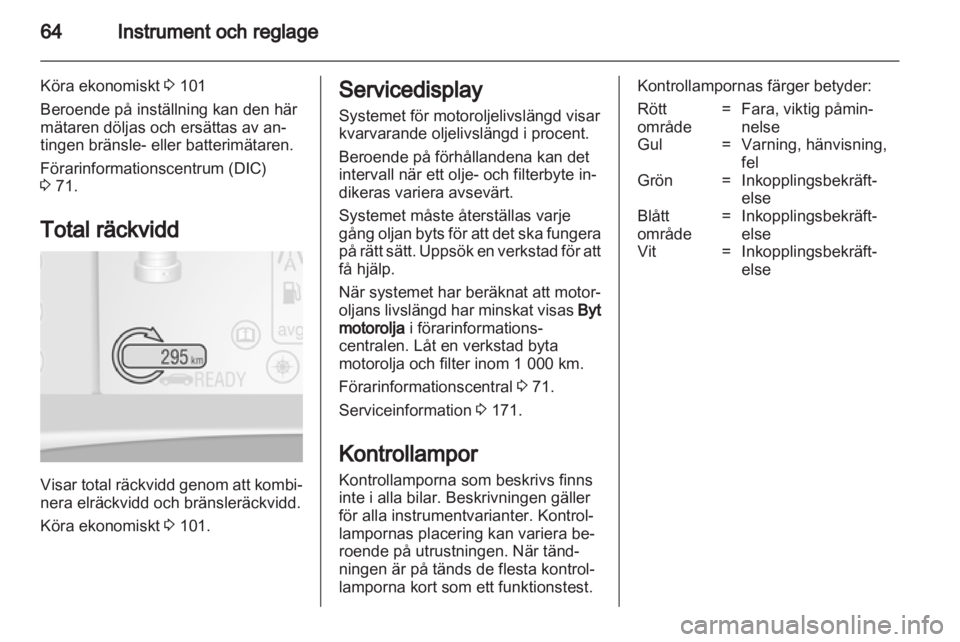 OPEL AMPERA 2012.5 Instruktionsbok OPEL AMPERA 2012.5 Instruktionsbok
