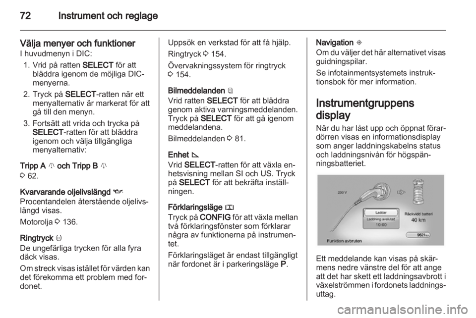 OPEL AMPERA 2012.5 Instruktionsbok OPEL AMPERA 2012.5 Instruktionsbok