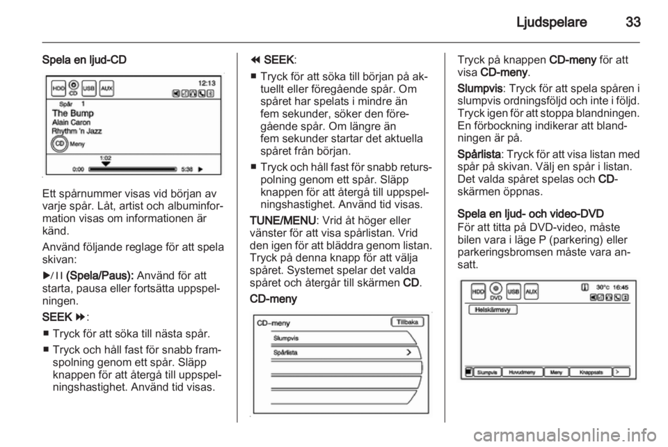 OPEL AMPERA 2013 Handbok för infotainmentsystem OPEL AMPERA 2013 Handbok för infotainmentsystem