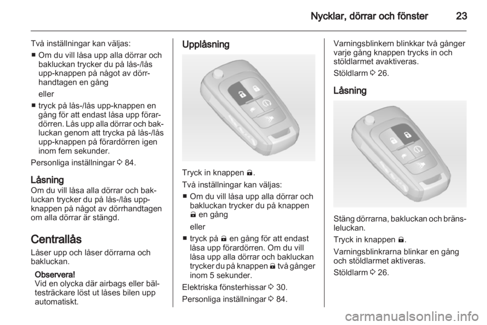 OPEL AMPERA 2013  Instruktionsbok 