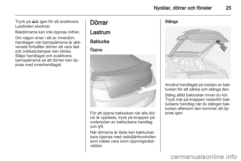 OPEL AMPERA 2013  Instruktionsbok 