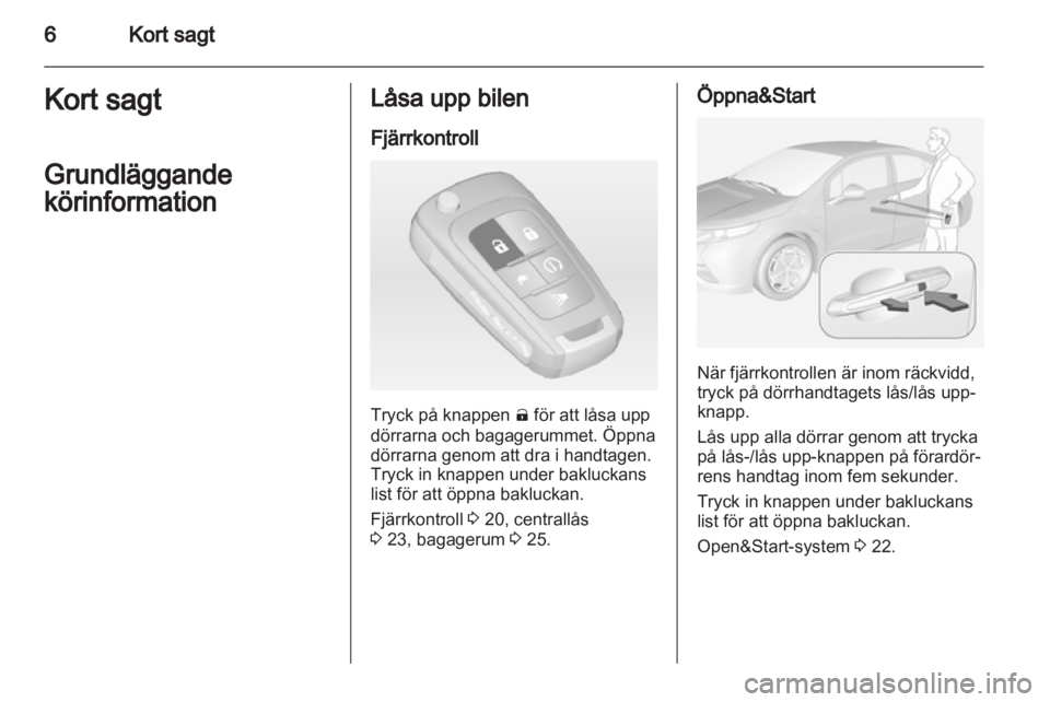 OPEL AMPERA 2013 Instruktionsbok OPEL AMPERA 2013 Instruktionsbok