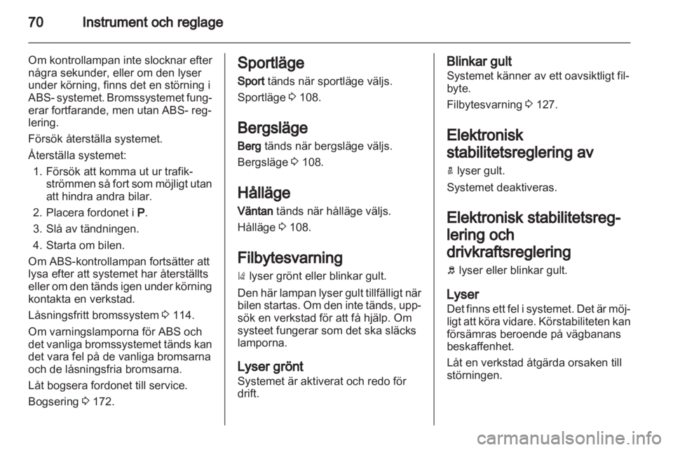 OPEL AMPERA 2013  Instruktionsbok 