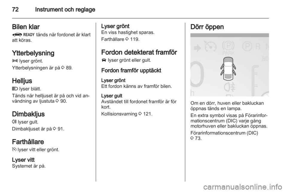 OPEL AMPERA 2013  Instruktionsbok 