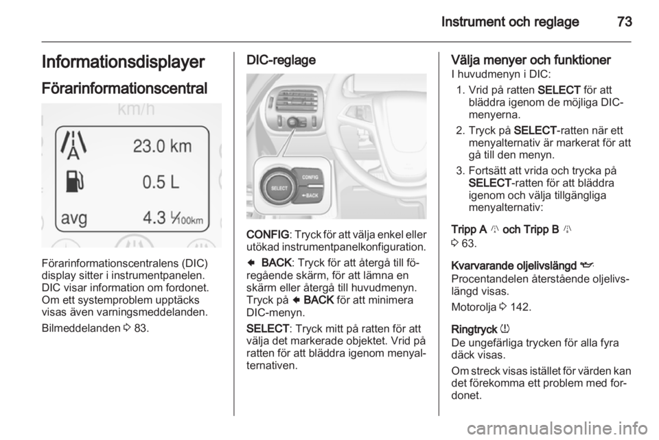 OPEL AMPERA 2013  Instruktionsbok 