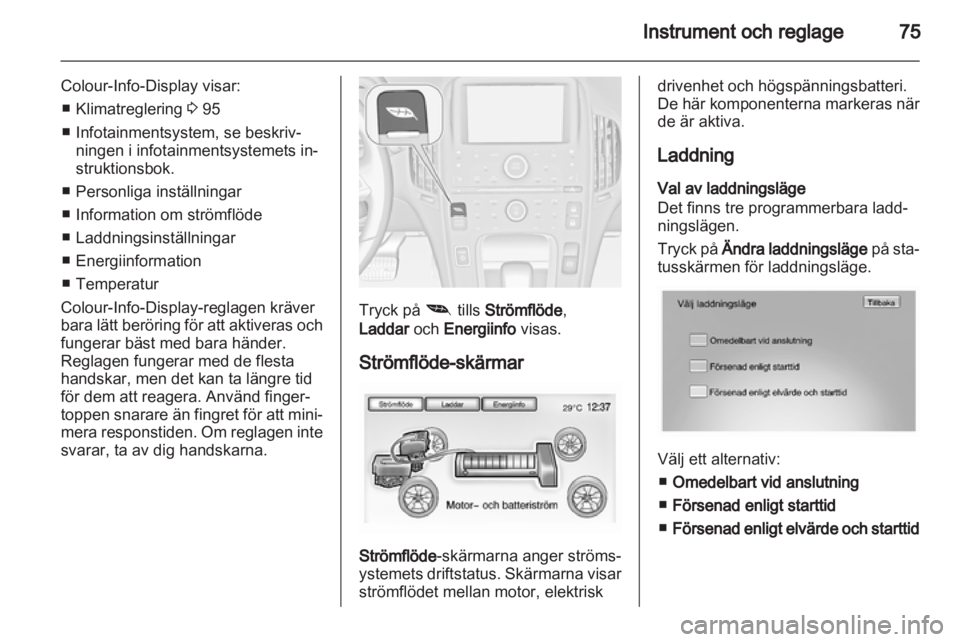 OPEL AMPERA 2013  Instruktionsbok 