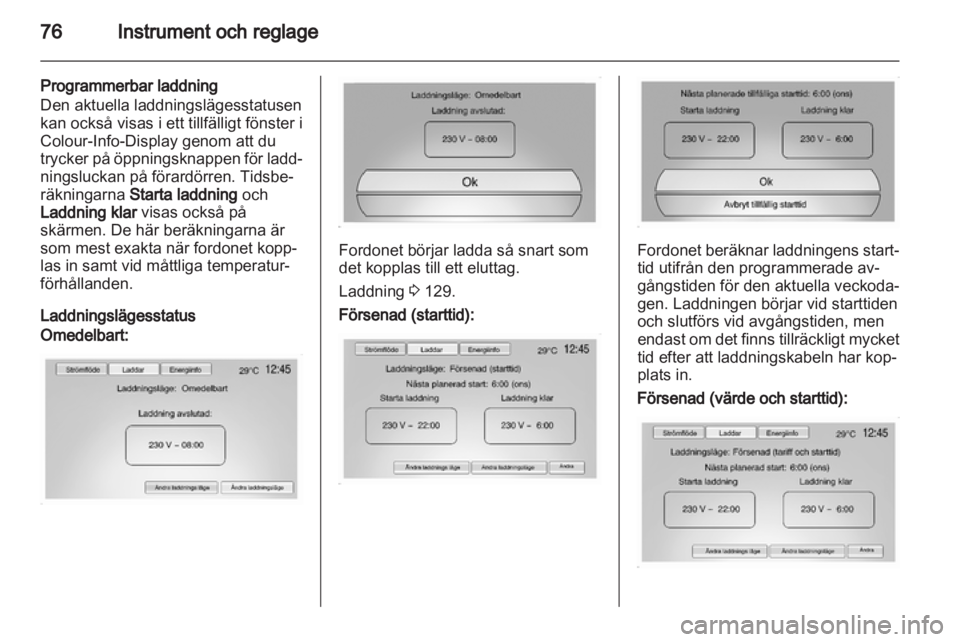 OPEL AMPERA 2013  Instruktionsbok 