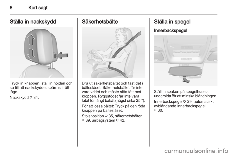 OPEL AMPERA 2013  Instruktionsbok 