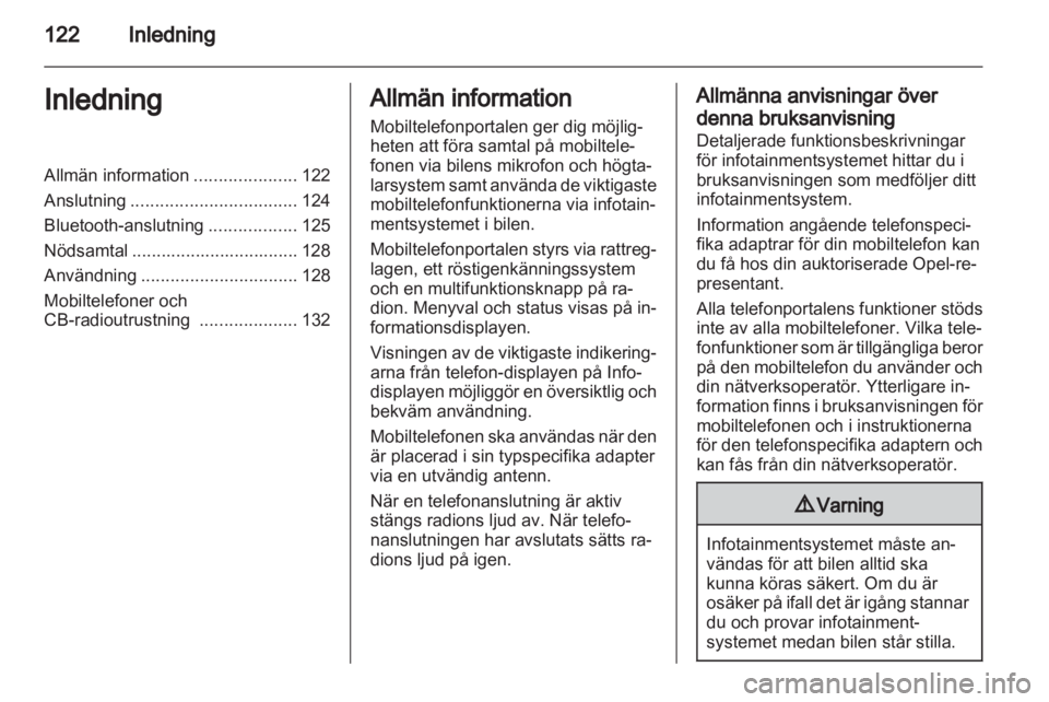 OPEL ANTARA 2012 Handbok för infotainmentsystem OPEL ANTARA 2012 Handbok för infotainmentsystem