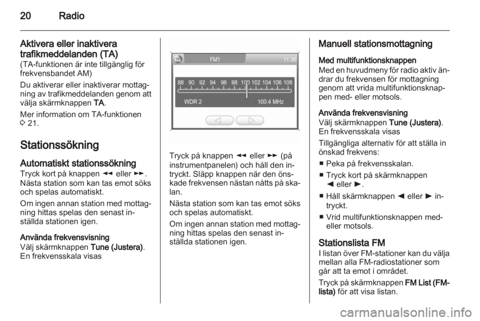 OPEL ANTARA 2012 Handbok för infotainmentsystem OPEL ANTARA 2012 Handbok för infotainmentsystem