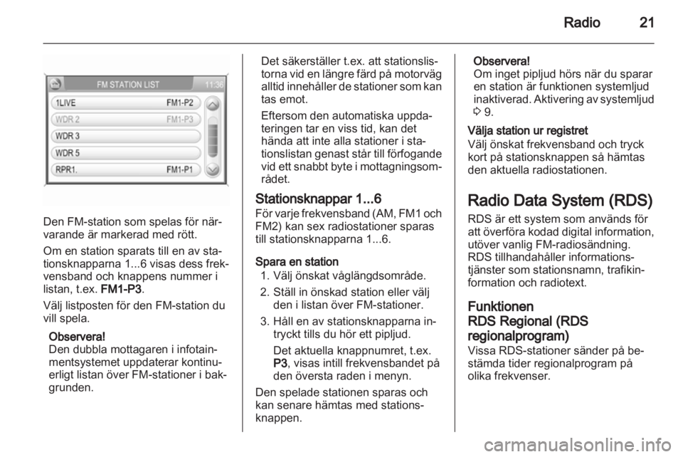 OPEL ANTARA 2012  Handbok för infotainmentsystem 